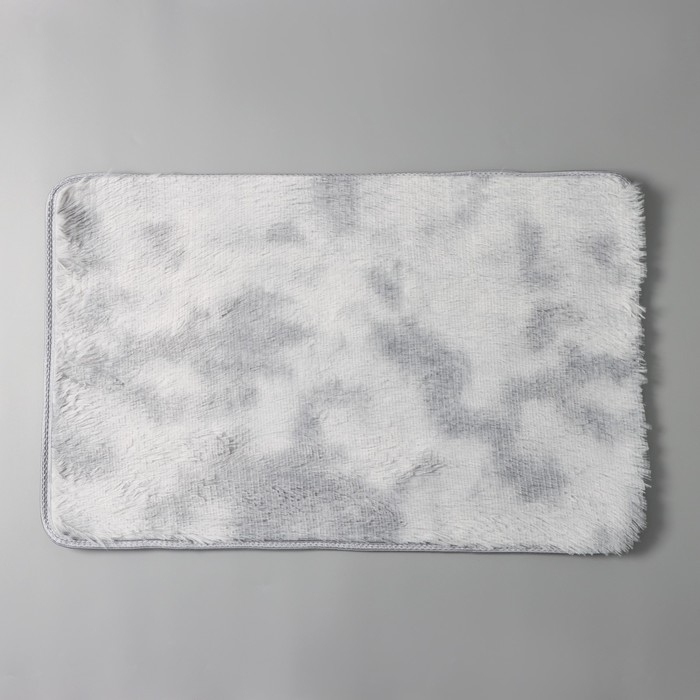 Коврик для дома Доляна «Пушистик», 50×80 см, цвет серый