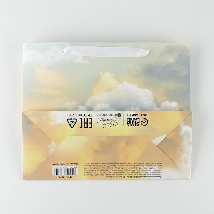 Пакет подарочный ламинированный с пластиковым окном, упаковка, &laquo;Нимфа&raquo;, 32,5 х 26,5 х 13,5 см