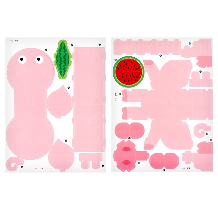 Набор для творчества создние 3D фигурки «Свинка»