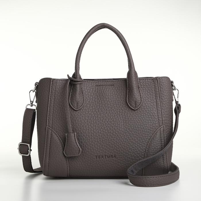 Сумка женская на молнии, TEXTURA, маленький размер, цвет серый Сумка женская на молнии, TEXTURA, маленький размер, цвет серый