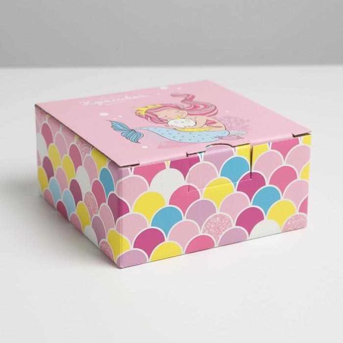 Коробка‒пенал, упаковка подарочная, «Beautiful», 15 х 15 х 7 см Коробка‒пенал, упаковка подарочная, «Beautiful», 15 х 15 х 7 см