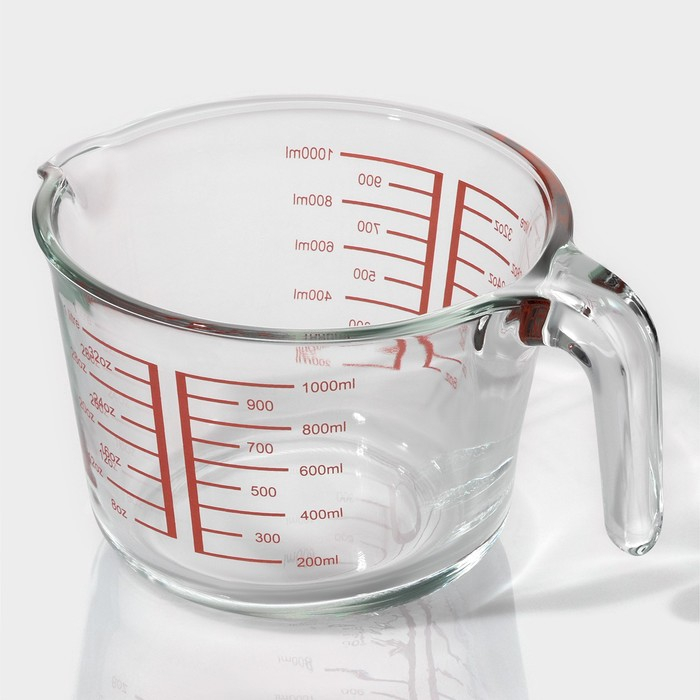 Кувшин мерный из жаропрочного стекла Доляна, 1 л, 20,5×16×11 см Кувшин мерный из жаропрочного стекла Доляна, 1 л, 20,5×16×11 см
