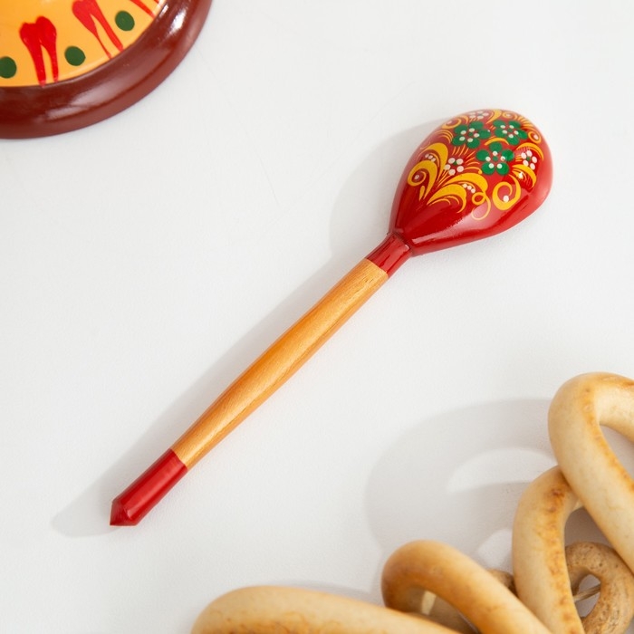 Ложка «Краснушка», чайная, хохлома, микс Ложка «Краснушка», чайная, хохлома, микс