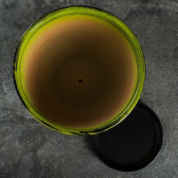 Горшок цветочный Горшок цветочный "Листья" с поддоном 8л