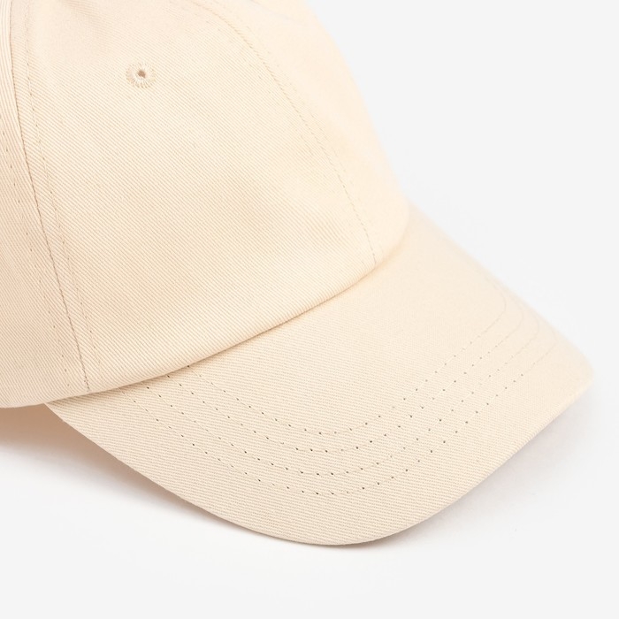 Кепка женская однотонная MINAKU цвет молочный, р-р 58 Кепка женская однотонная MINAKU цвет молочный, р-р 58