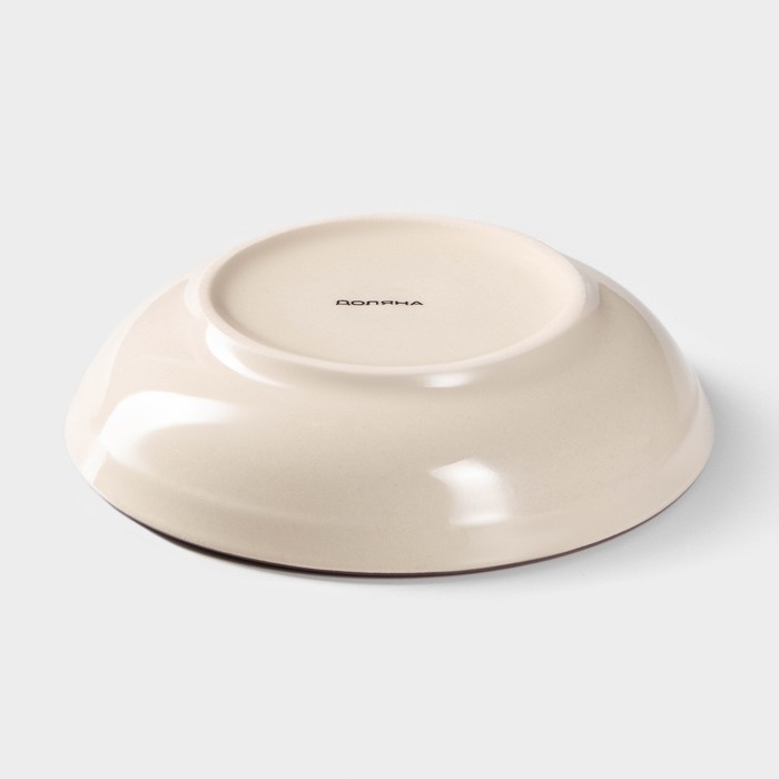 Тарелка керамическая глубокая «Искушение», 280 мл, d=14 см, цвет бежевый