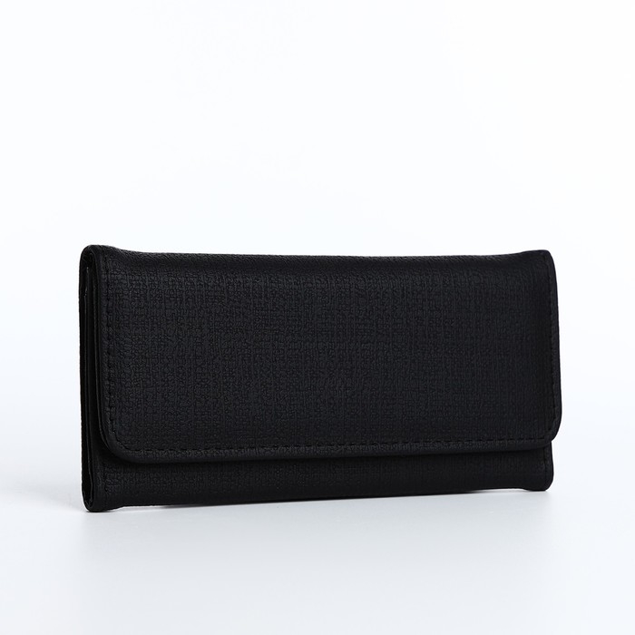 Кошелёк женский на магните, цвет чёрный Кошелёк женский на магните, цвет чёрный