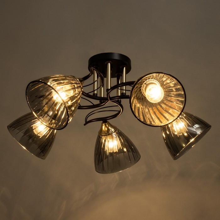 Люстра Люстра "Сальма" 5хЕ27 40Вт черный 58х58х24см BayerLux