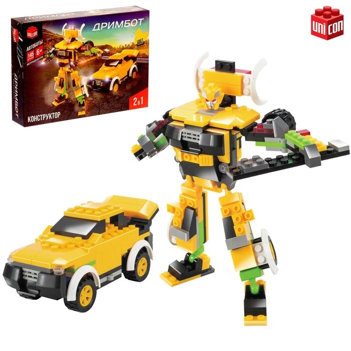 Конструктор-трансформер «Джип», 145 деталей, цвета МИКС Конструктор-трансформер «Джип», 145 деталей, цвета МИКС