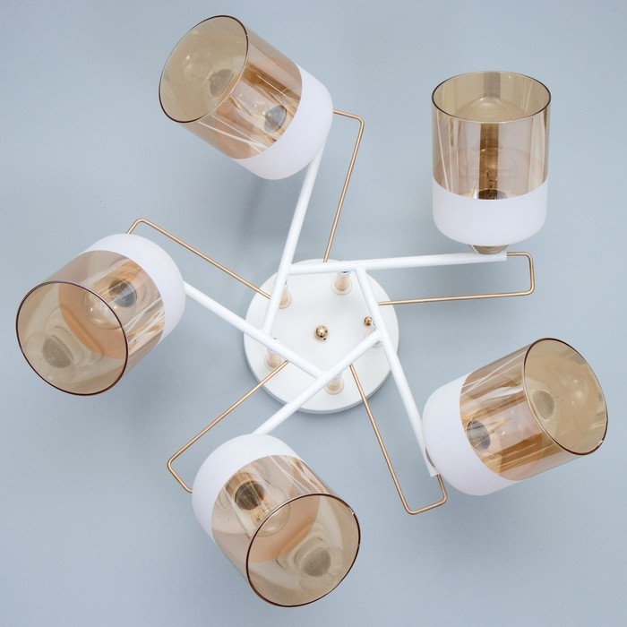 Люстра Люстра "Аделла" 5хЕ27 40Вт бело-золотой 52х52х24 см BayerLux