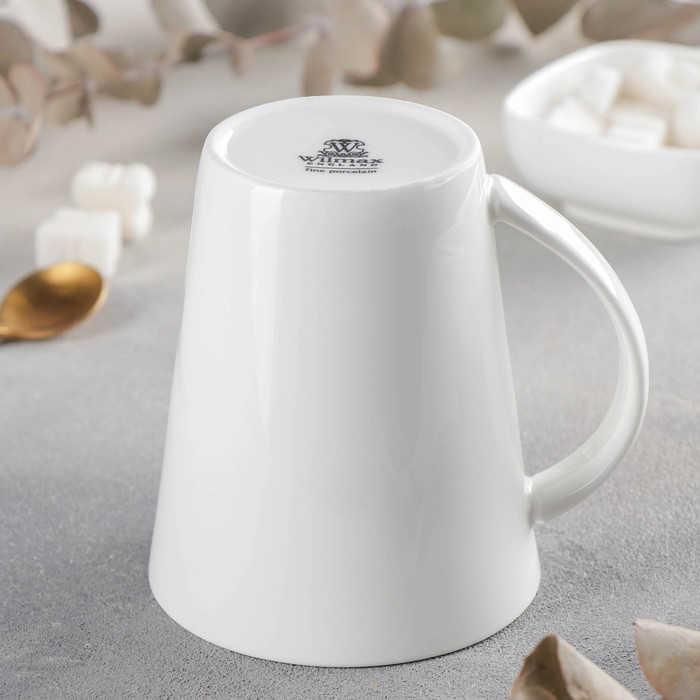 Кружка фарфоровая Wilmax, 380 мл, цвет белый Кружка фарфоровая Wilmax, 380 мл, цвет белый