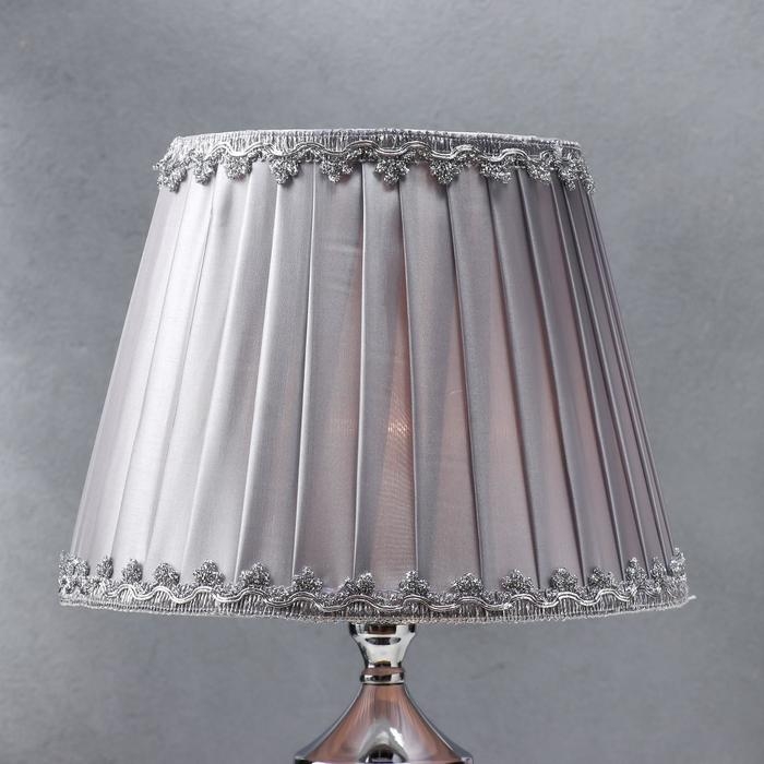 Настольная лампа 16689/1 E27 40Вт хром 26х26х55 см RISALUX