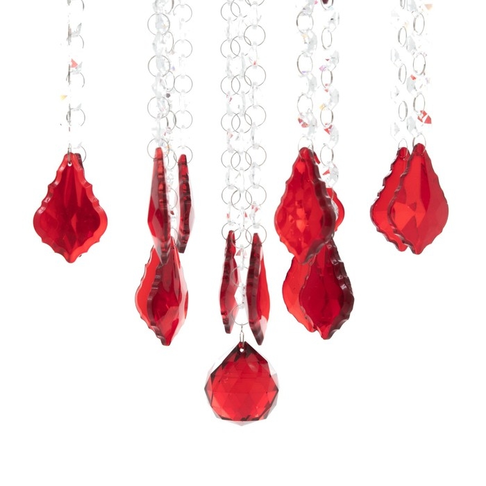 Люстра Люстра "Карина" 8хЕ14 40Вт красный 75х75х100-130см BayerLux