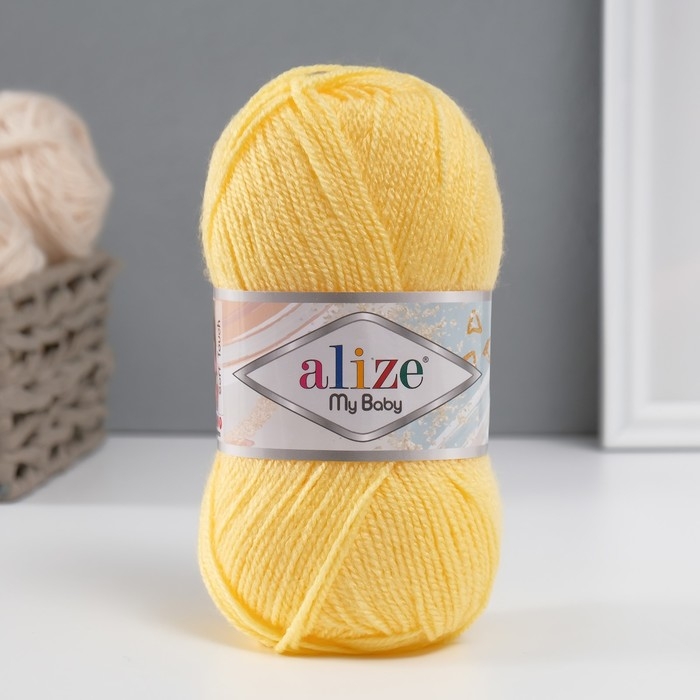 Пряжа Пряжа "My baby" 100% акрил 150м/50гр (187 лимон)
