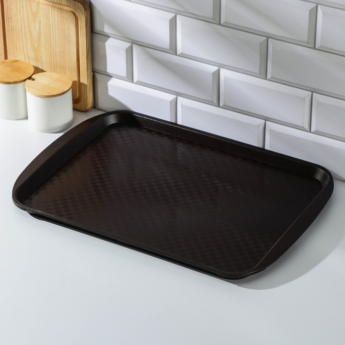 Поднос 49,5х35 см, цвет коричневый Поднос 49,5х35 см, цвет коричневый