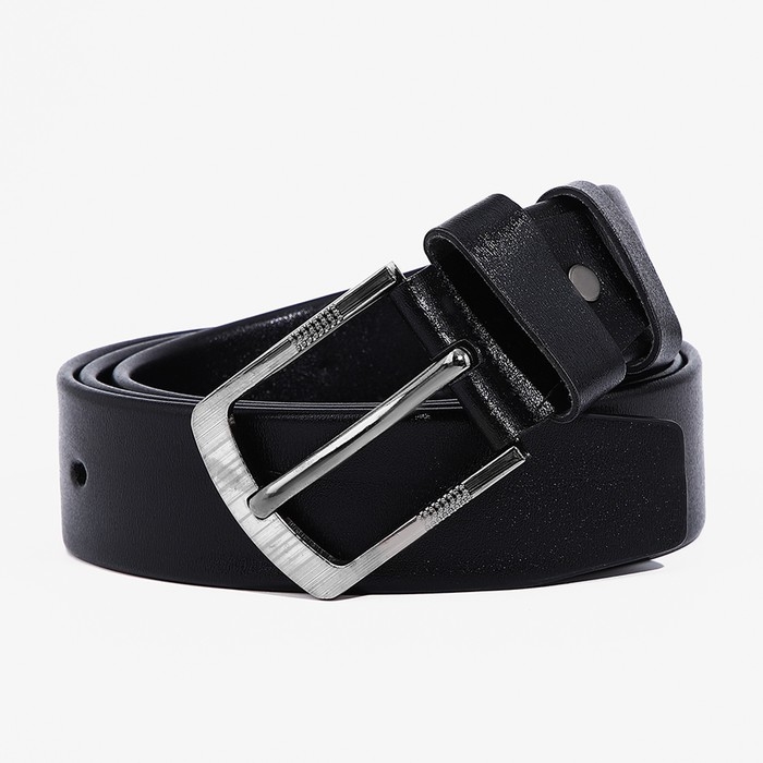 Ремень мужской, ширина 3.5 см, винт, пряжка металл, цвет чёрный Ремень мужской, ширина 3.5 см, винт, пряжка металл, цвет чёрный