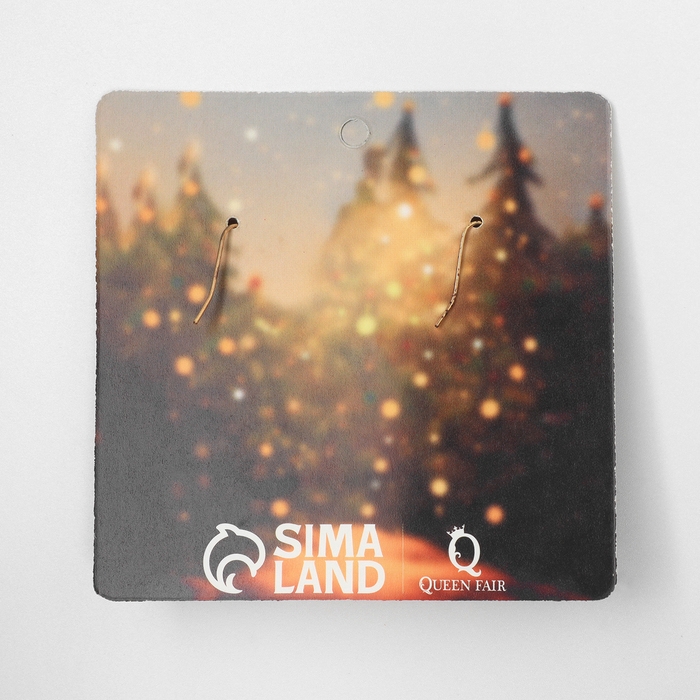 Новый год! Серьги «Новогодние» ёлочка с бусинами, цветные в золоте Новый год! Серьги «Новогодние» ёлочка с бусинами, цветные в золоте