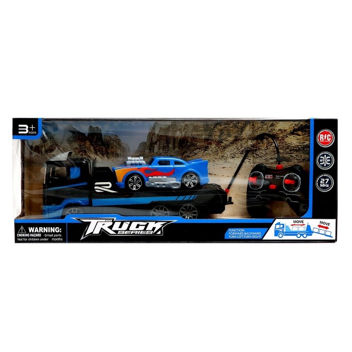 Грузовик «Автовоз», радиоуправление, с машинкой, синий Грузовик «Автовоз», радиоуправление, с машинкой, синий