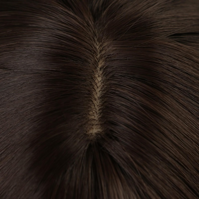 Парик искусственный, с чёлкой, имитация кожи, 60 см, цвет каштановый Парик искусственный, с чёлкой, имитация кожи, 60 см, цвет каштановый