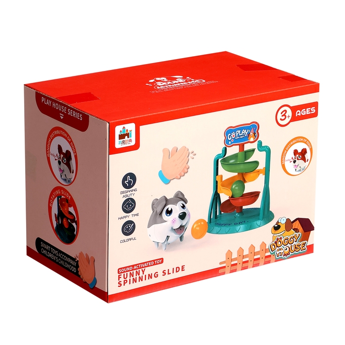 Пирамидка с итерактивным щенком «Догони шарик», реагирует на звук Пирамидка с итерактивным щенком «Догони шарик», реагирует на звук