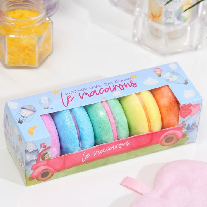 Набор бомбочек для ванн Le macarons, 250 г (5 шт) Набор бомбочек для ванн Le macarons, 250 г (5 шт)
