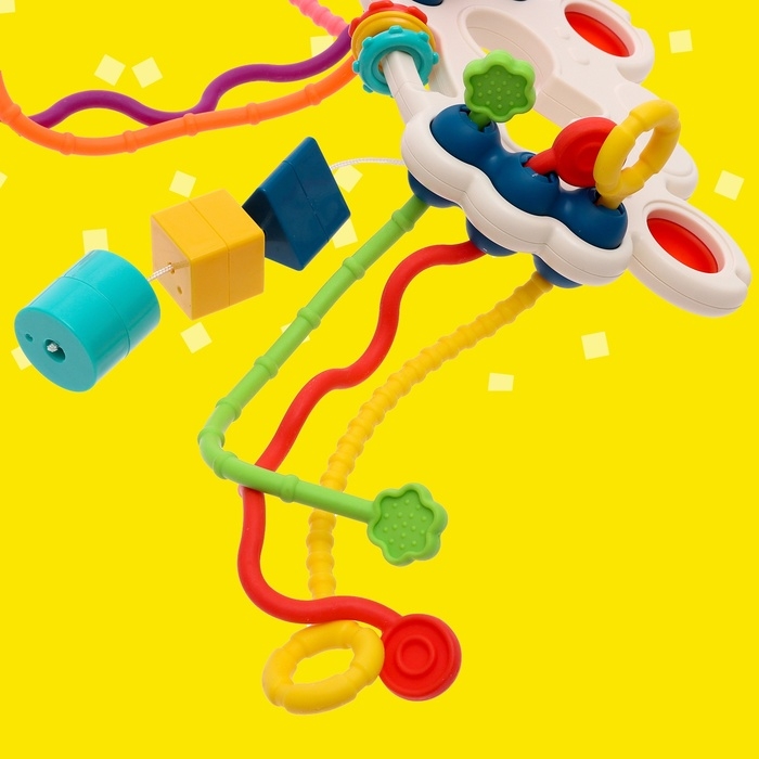 Игрушка развивающая для малышей «Крабик», тянучка с сортером Игрушка развивающая для малышей «Крабик», тянучка с сортером