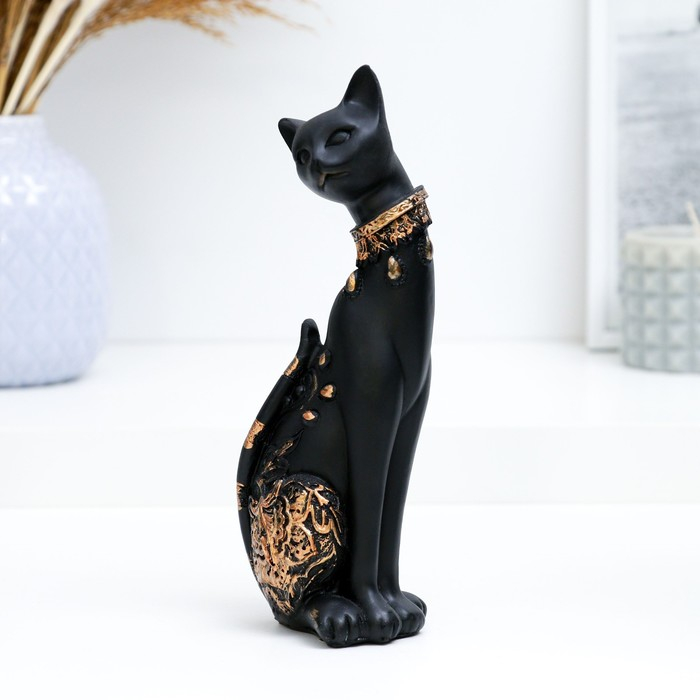 Фигура  Фигура "Кошка" черная, 20х8см