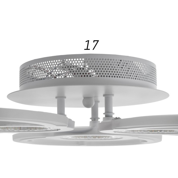 Люстра с ПДУ 1134/3WT LED 102Вт 3000К-6000К диммер белый 56х56х7 см BayerLux