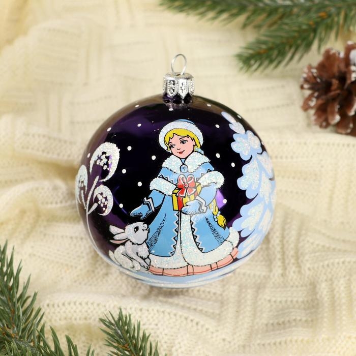 Новогодний шар Новогодний шар "Любава" 8,5 см микс