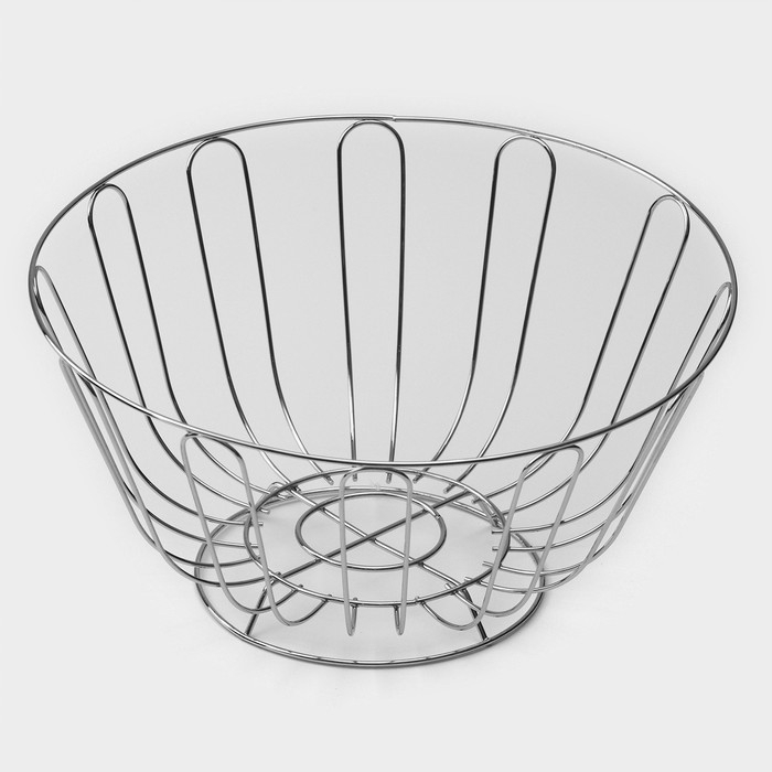 Фруктовница Доляна, 23×23×11 см, цвет хром Фруктовница Доляна, 23×23×11 см, цвет хром