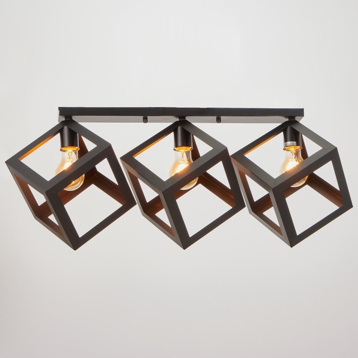 Светильник Светильник "Куб" 3хE27 40Вт черный 78х22х30 см BayerLux