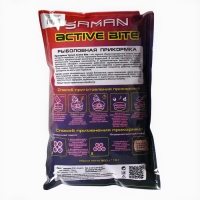 Прикормка Yaman Active Bite Сазан, малина, цвет красный, 900 г