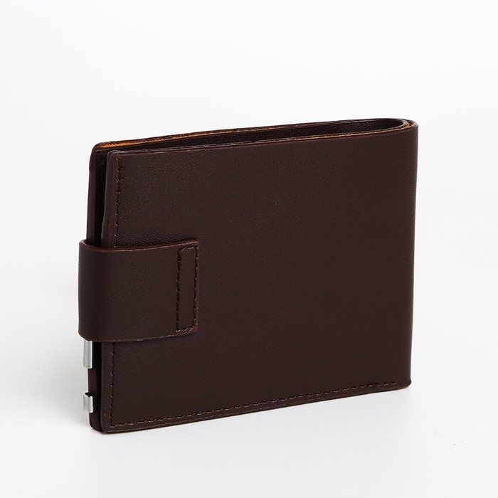 Портмоне мужское на магните, отдел для купюр, для карт, для монет, цвет коричневый Портмоне мужское на магните, отдел для купюр, для карт, для монет, цвет коричневый
