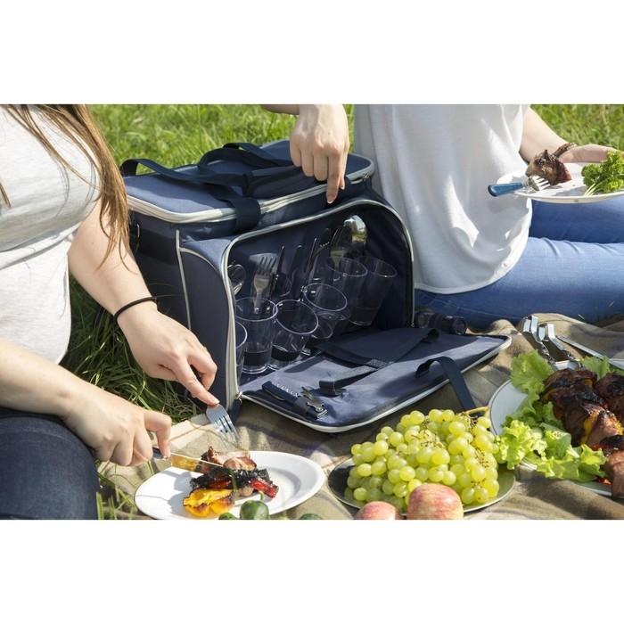 Термосумка  Термосумка "Арктика", с набором для пикника на 4 человека, 13.5 л, 31 х 34 х 24 см