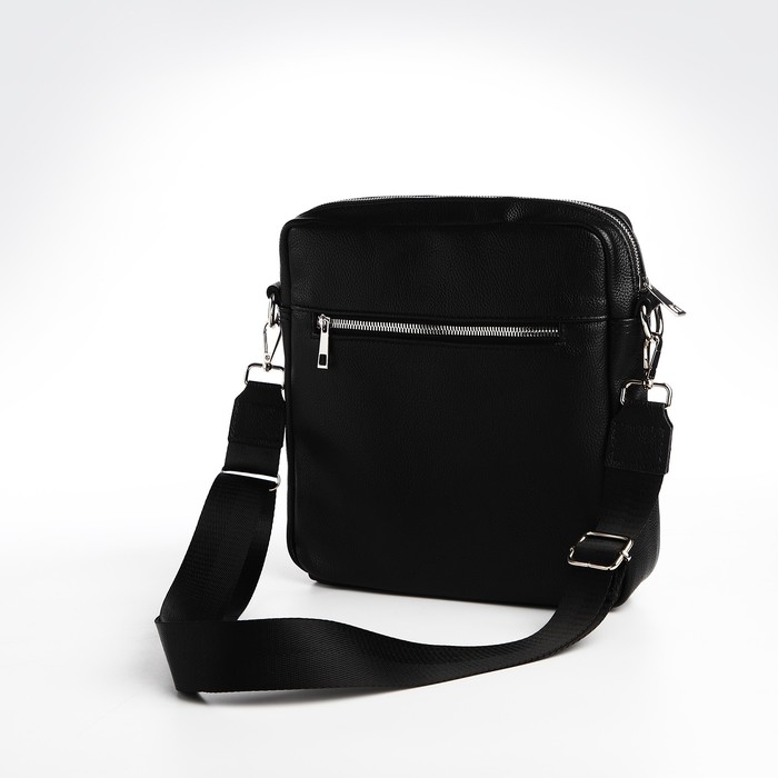 Сумка мужская через плечо TEXTURA, искусственная кожа, цвет чёрный Сумка мужская через плечо TEXTURA, искусственная кожа, цвет чёрный