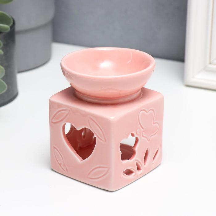 Аромалампа керамика Аромалампа керамика "Бабочка у цветка" МИКС 10х7х7 см