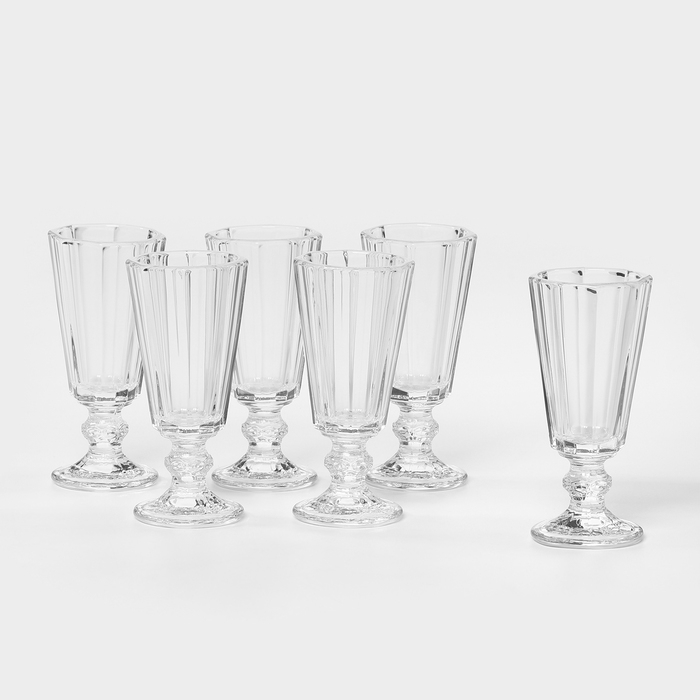 Набор стеклянных рюмок, 35 мл, d=4,3 см, h=10 см, 6 шт Набор стеклянных рюмок, 35 мл, d=4,3 см, h=10 см, 6 шт