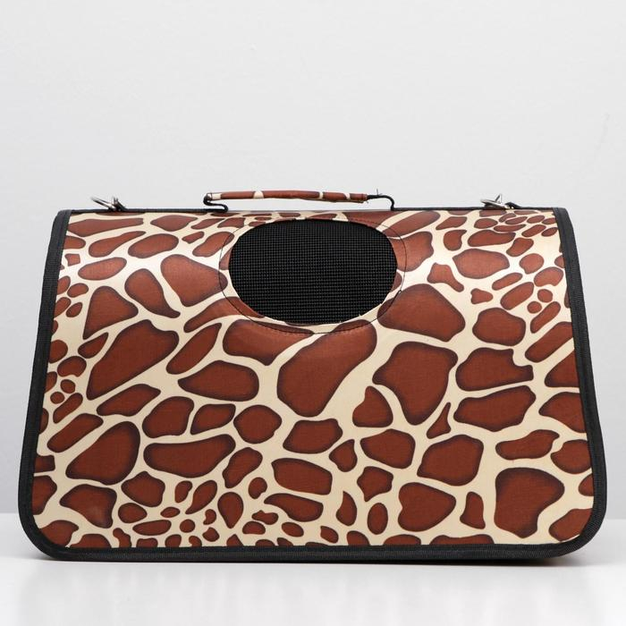 Сумка - переноска для животных  Сумка - переноска для животных "Жираф", размер M, 40 х 21 х 27 см