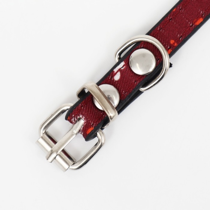 Ошейник с косынкой Ошейник с косынкой "Яркая жизнь", 32 х 1 см, бордовый