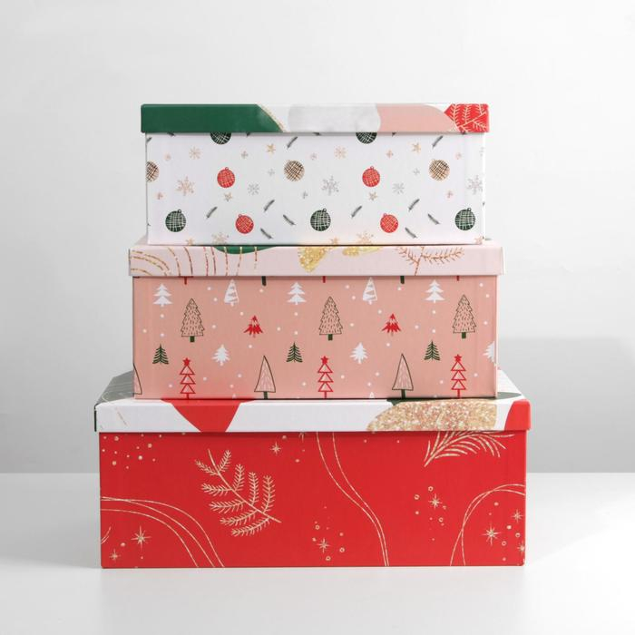 Набор подарочных коробок 3 в 1 «Подарок для тебя», 26 х 17 х 10‒32.5 х 20 х 12.5 см, Новый год Набор подарочных коробок 3 в 1 «Подарок для тебя», 26 х 17 х 10‒32.5 х 20 х 12.5 см, Новый год