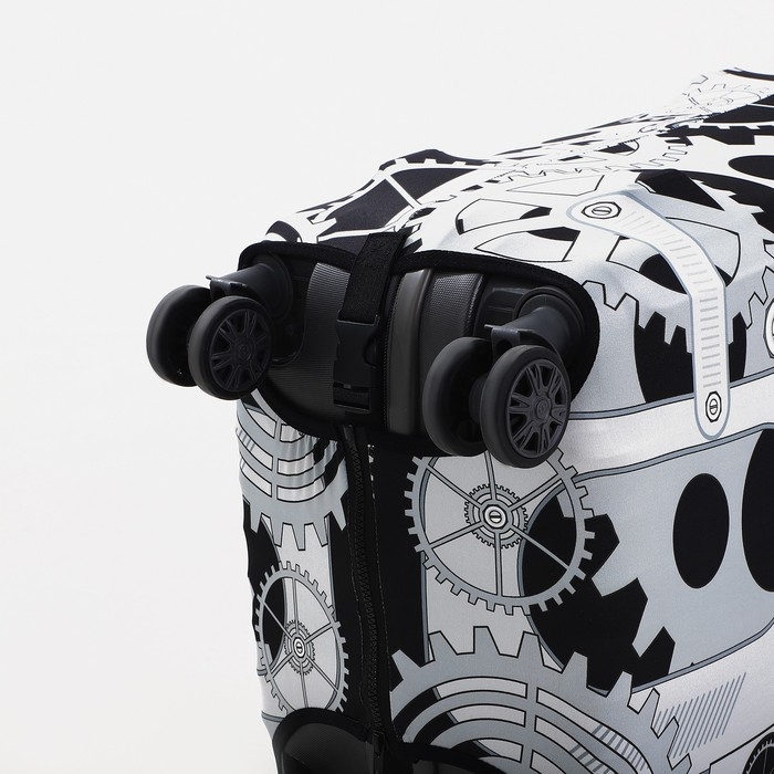 Чехол на чемодан L, цвет чёрный/серый