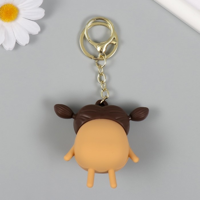 Брелок резина с карабином антистресс Брелок резина с карабином антистресс "Девочка" выскакивают глаза 3,8х7,5х7,5 см