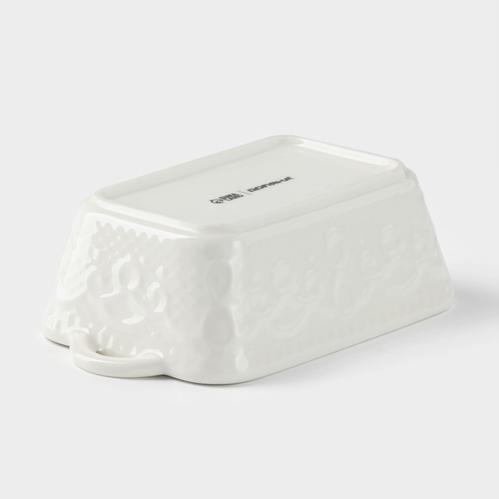 Форма для выпечки из жаропрочной керамики Доляна «Ланзо», 16×9,2 см, цвет белый Форма для выпечки из жаропрочной керамики Доляна «Ланзо», 16×9,2 см, цвет белый