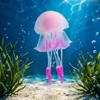 Декор для аквариума &laquo;Медуза&raquo;, 6&times;10 см, с утяжелителем, розовый