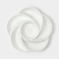 Менажница глубокая, 6 секций, d 28 см, цвет белый