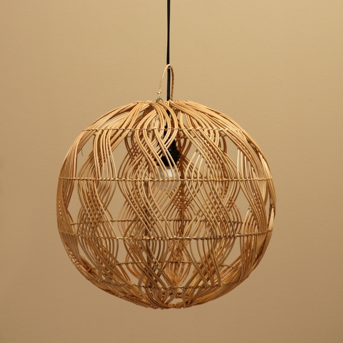 Светильник потолочный из ротанга Светильник потолочный из ротанга "Рассвет" 1х120Вт, Е27, 40х40х35 см