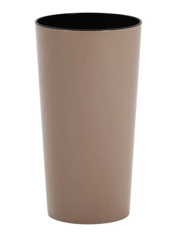 Кашпо со вставкой 26х26х46 см (вставка 9 л) "КАМЕЛИЯ 3" капучино