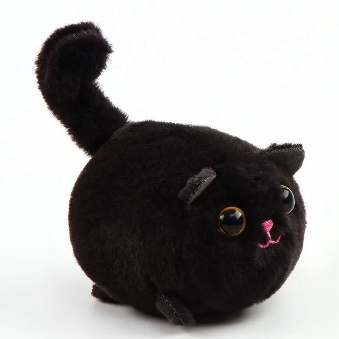 Мягкая игрушка &laquo;Кот&raquo;, 8 см, чёрная