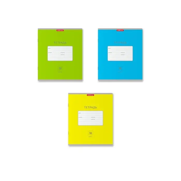 Тетрадь 18 листов в клетку ErichKrause Bright &laquo;Классика&raquo;, МИКС
