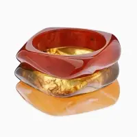 Набор 3 браслета манжета &laquo;Тренд&raquo;, акрил, разноцветный